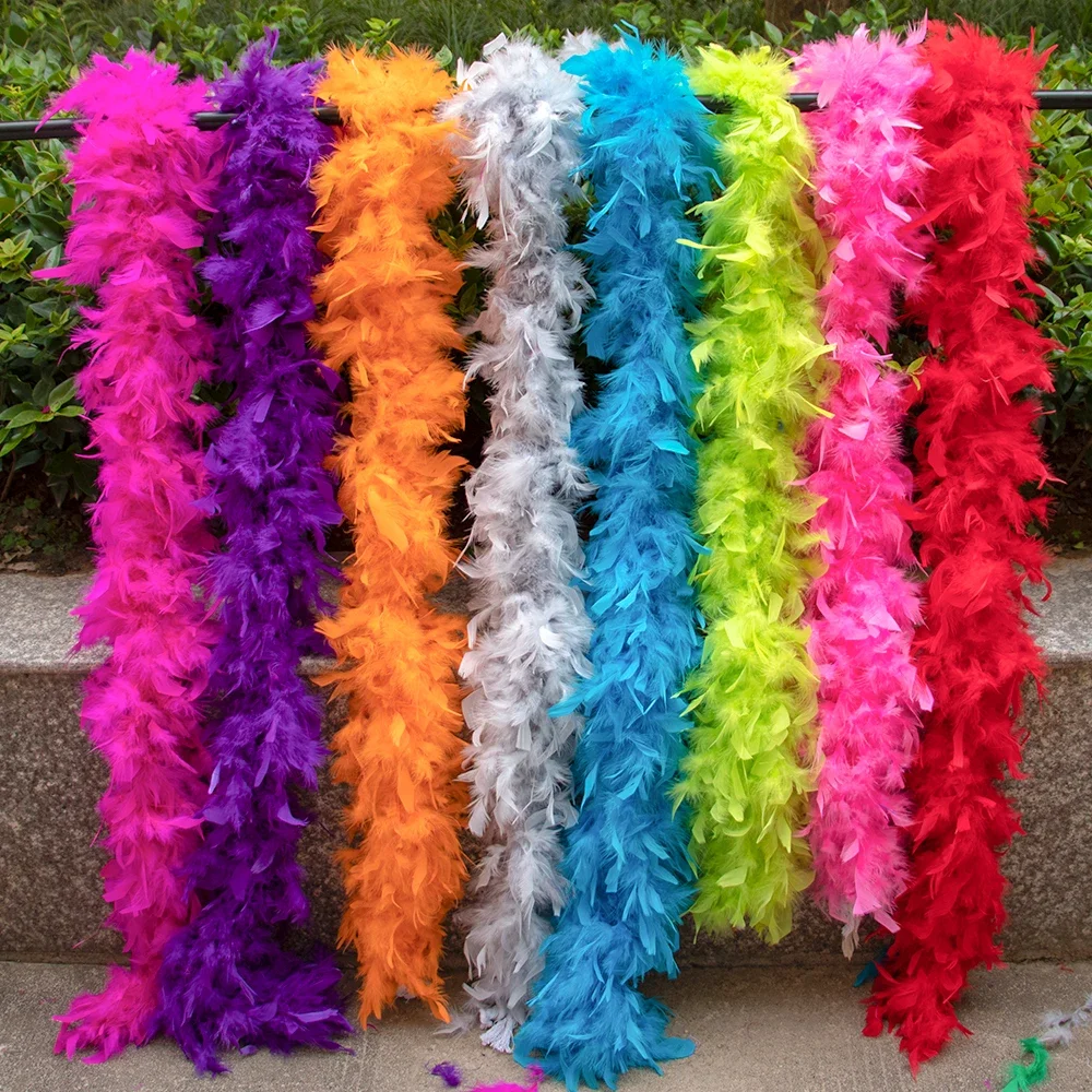 Weiche Flauschige Truthahn-Federboa 40g-90g Federschal für Party, Kostüm, Cosplay, Bühne, Hochzeit, Geburtstag, DIY Handgemachte Dekoration – Detail 19