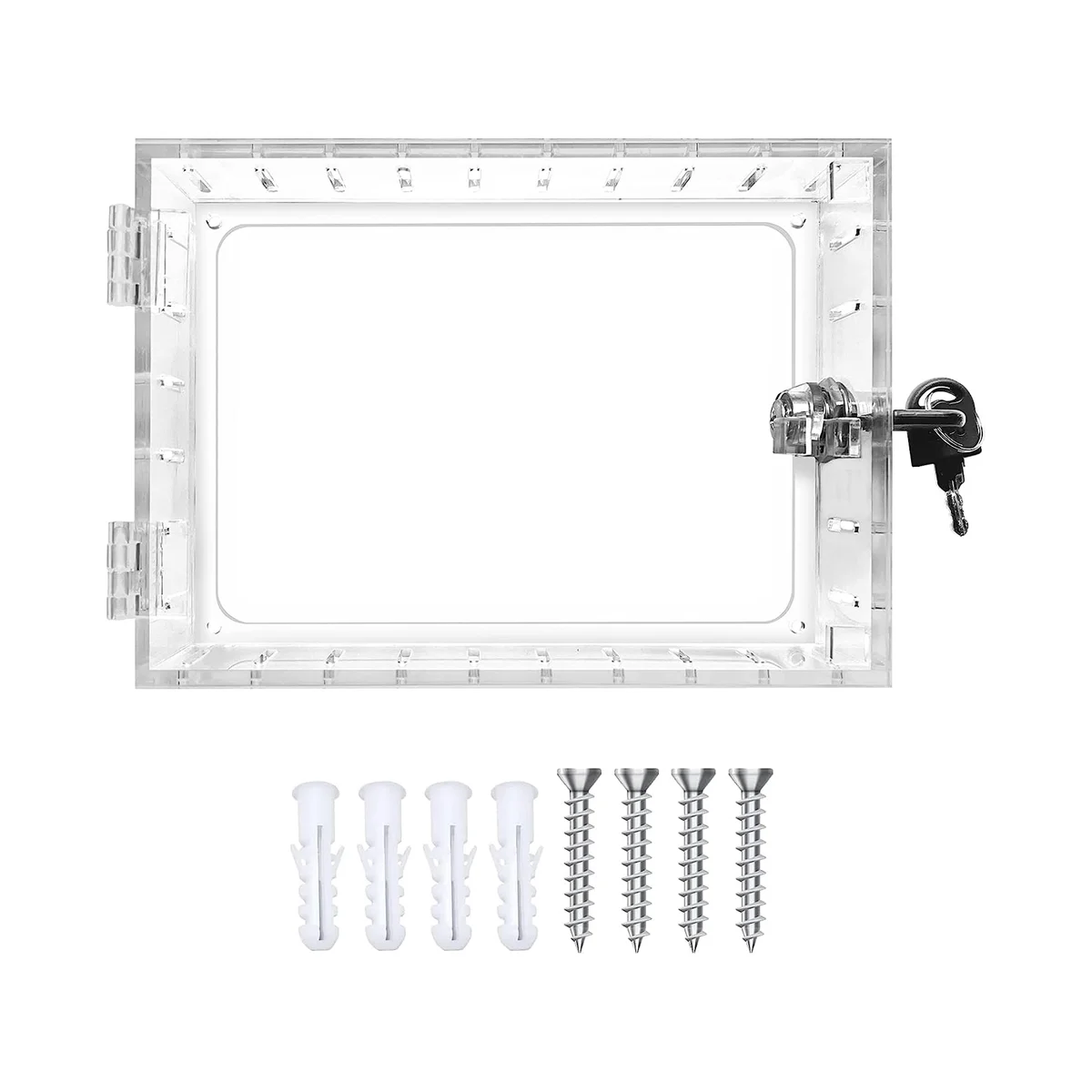 Universal Thermostat Lock Box with Key,Clear Thermostat Guard for Thermostat on Wall.5 inch Hx4.72 inch Wx1.65 inch D