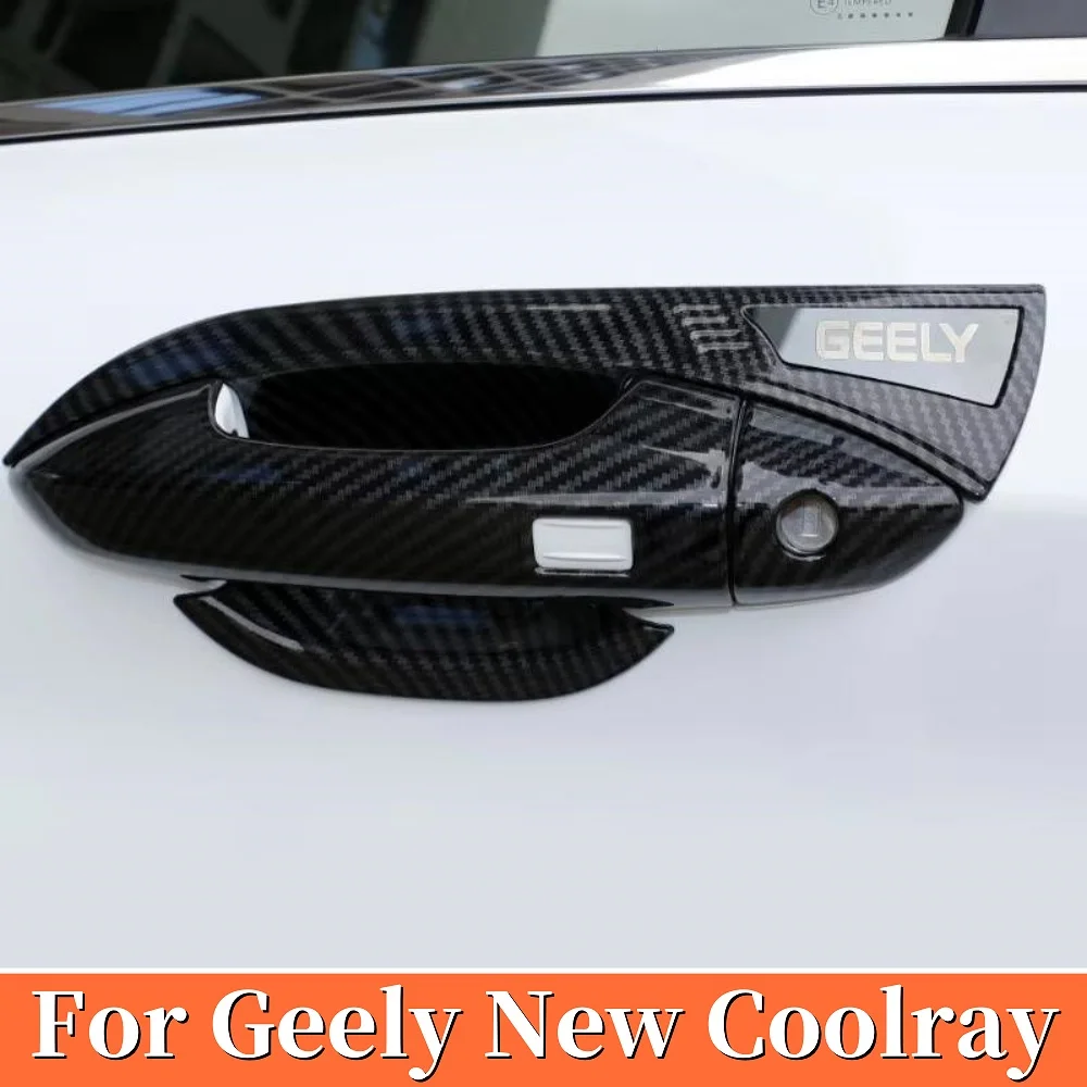 For Geely New Coolray 2024 2023 Restyling Car Door Bowl Handle Exterior Decoration Modification Cover Sticker Auto Accessories