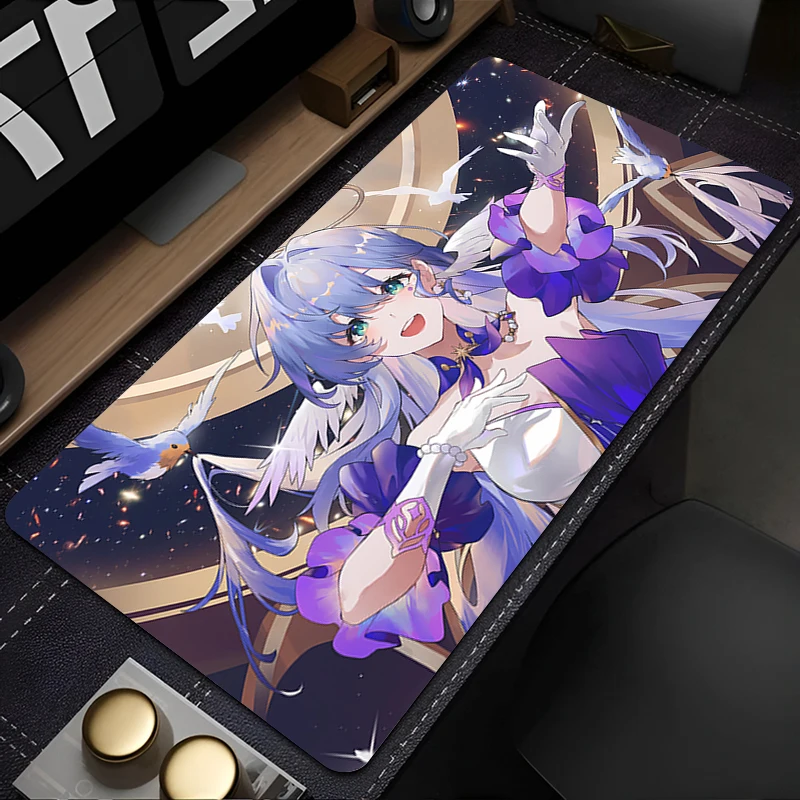 Large Mouse Pad Office Computer Desk Mat Table H-honkai Star Rail Robin Keyboard Pad Laptop Carpet Accessories Gaming Mousepad