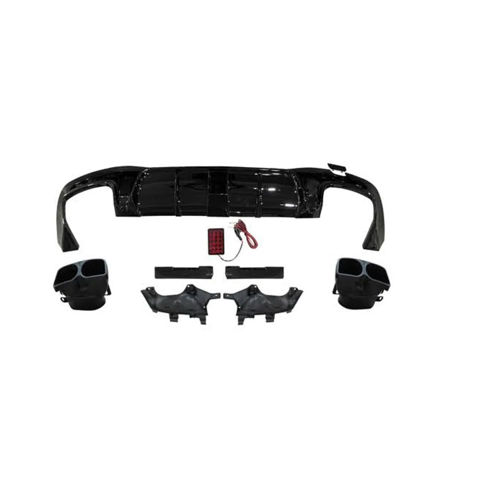 

Suitable for S-class W222 BS rear diffuser with black BS AMG rear lip, suitable Suitable for Mercedes-Benz