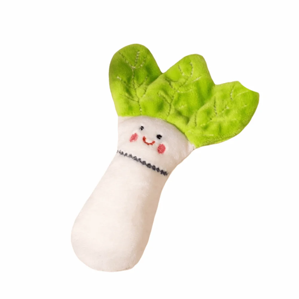 Cute Baby Hand-held Toy Anti-Startle Stuffed Plush Sleep Soothing Doll Skin-friendly Vibrant Color Cartoon Plush Fruit Doll