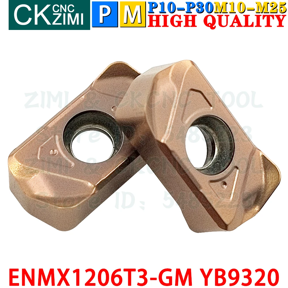 Imagem -05 - Enmx 1206t3 gm Yb9320 Inserções de Metal Duro Inserções de Fresagem de Alimentação Rápida Lnmu Lnmu0303 Enmx1206t3 gm Yb9320 Cnc Torno de Metal Fresadora Ferramenta para Fresa de Face Lnmu03r Enmx1206t3-gm Yb9320