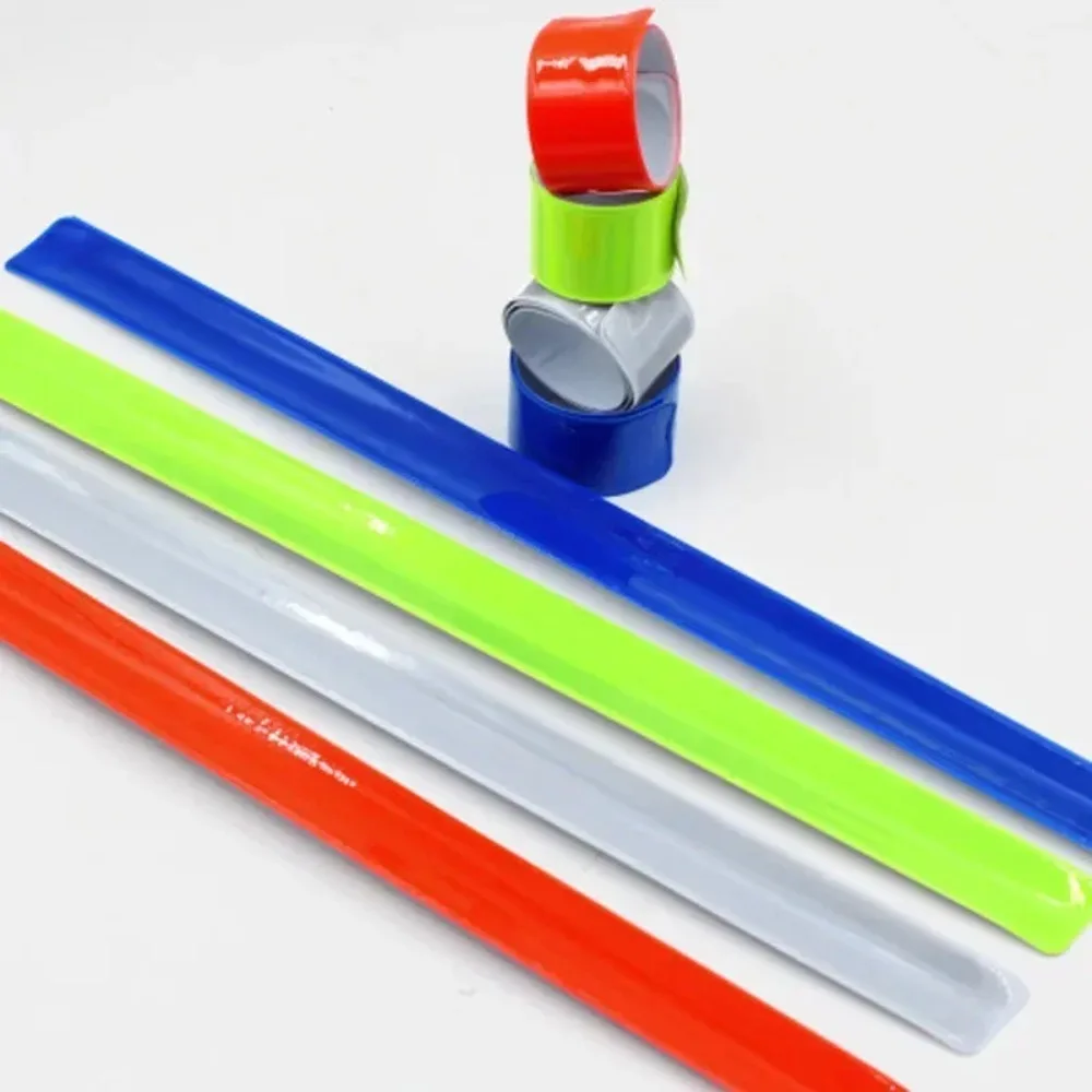 2 sangles réfléchissantes haute visibilité – Bande fluorescente réglable pour la course, la pêche et le cyclisme, équipement de sécurité extérieur sûr