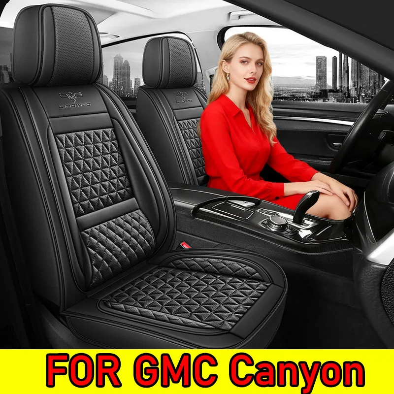 

Чехол на автомобильное сиденье GMC Canyon, высококачественный чехол из искусственной кожи, мягкий и удобный, с фиксированной талией, водонепроницаемый чехол на сиденье с полной оберткой