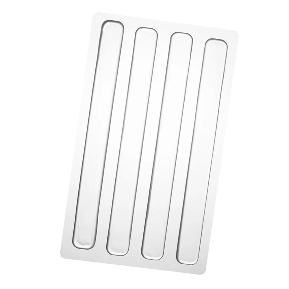 20PCS Silicone Self Adhesive Bumpers 5.91 X 0.59 X 0.08in Sticky Rubber Cabinet Door Bumper Anti Collision Transparent