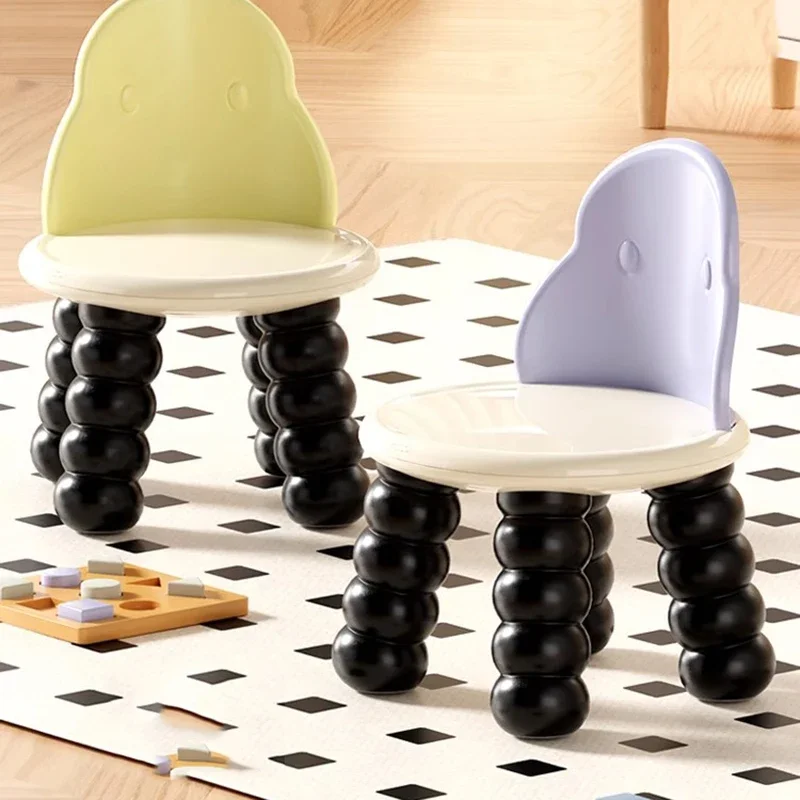 Plastic Children Chair Kids Stool Girl Cute Backrest Children's Stool Kindergarten Chaise Pour Enfant Children's Furniture