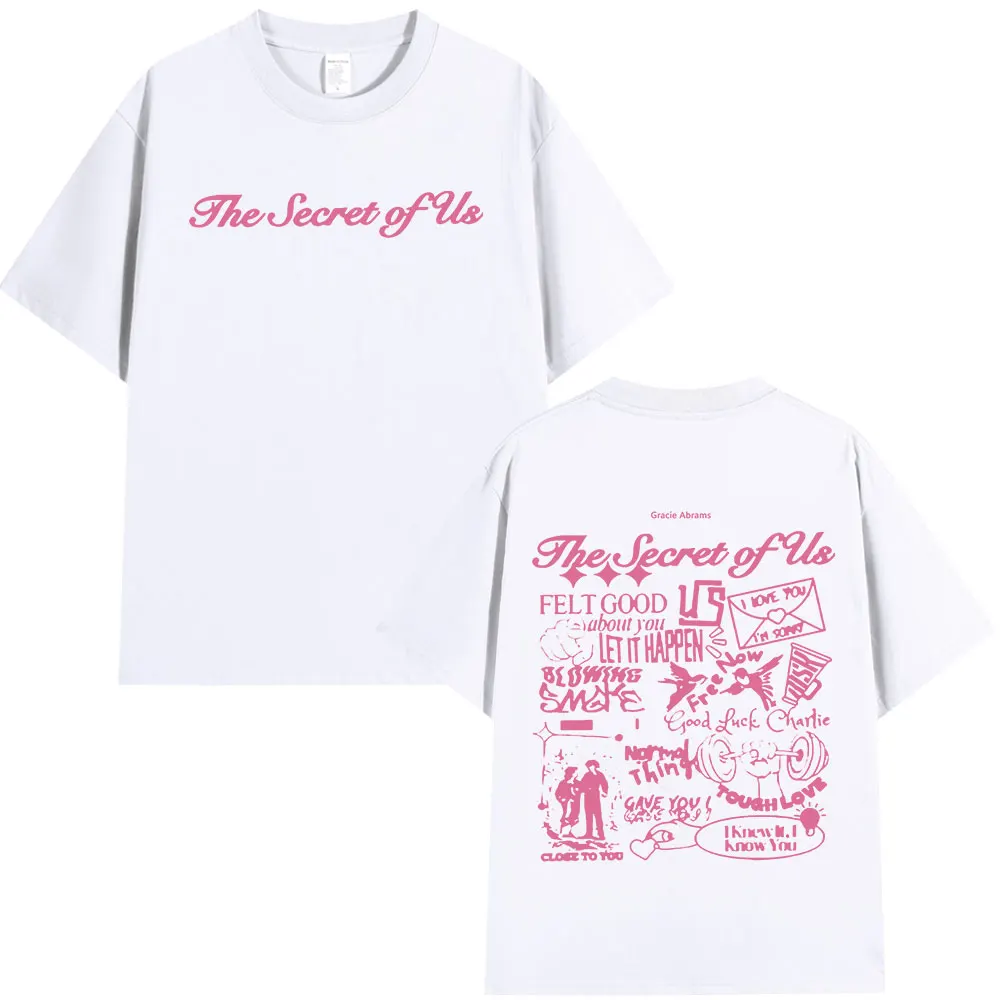 Gracie Abrams The Secret of Us T Shirt Men Women Cotton Casual Short Sleeves T-shirt Fashion Hip Hop Harajuku Oversized T-shirts image 3