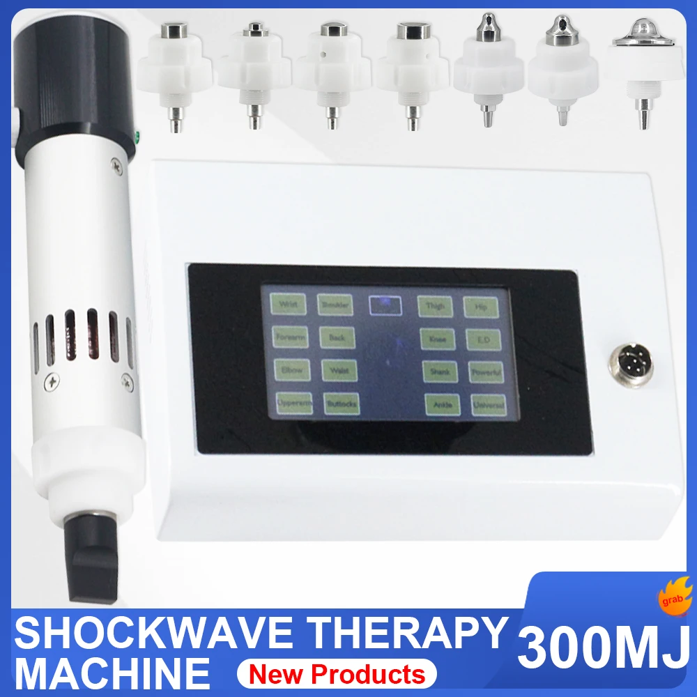 Shock Wave Therapy Machine 300MJ High Energy For ED Treatment Relieve Elbow Pain Professional Shockwave Massager Physiotherapy
