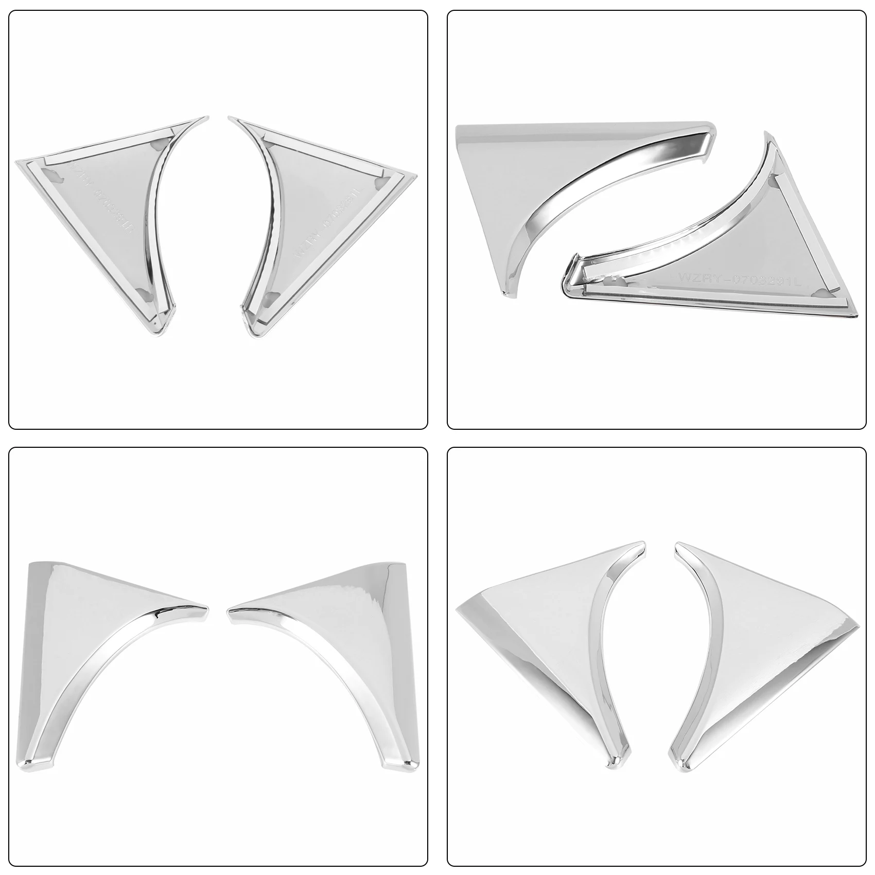 Car ABS Chrome 2Pcs Spoiler per lunotto posteriore trim Cover adatta per J11 2014 2015 2016 2017