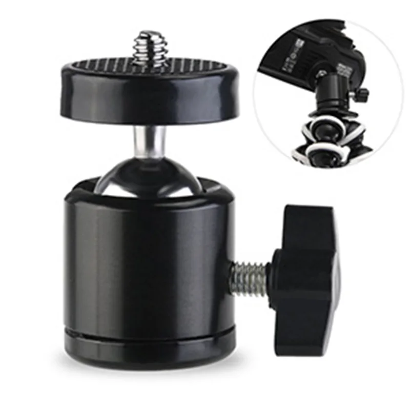 1/4 Swivel Mini Ball Head Screw Tripod Mount Adapter For GoPro 12 11 10 9 DSLR Camera Camcorder Light Bracket Camera Accessories