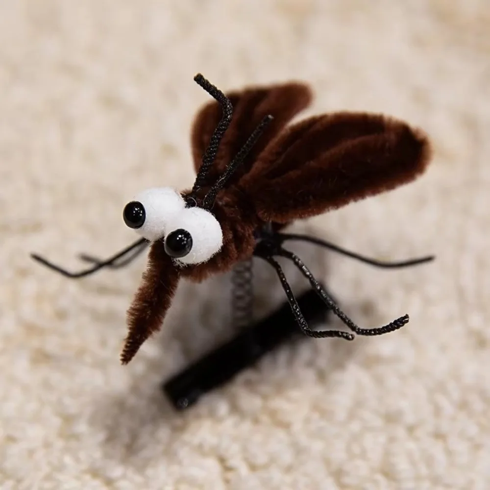 

Cute Simulated Mosquito Hairpin Soft Small Pendant Plush Toys Funny Insect Spring Hairpin Children Gift