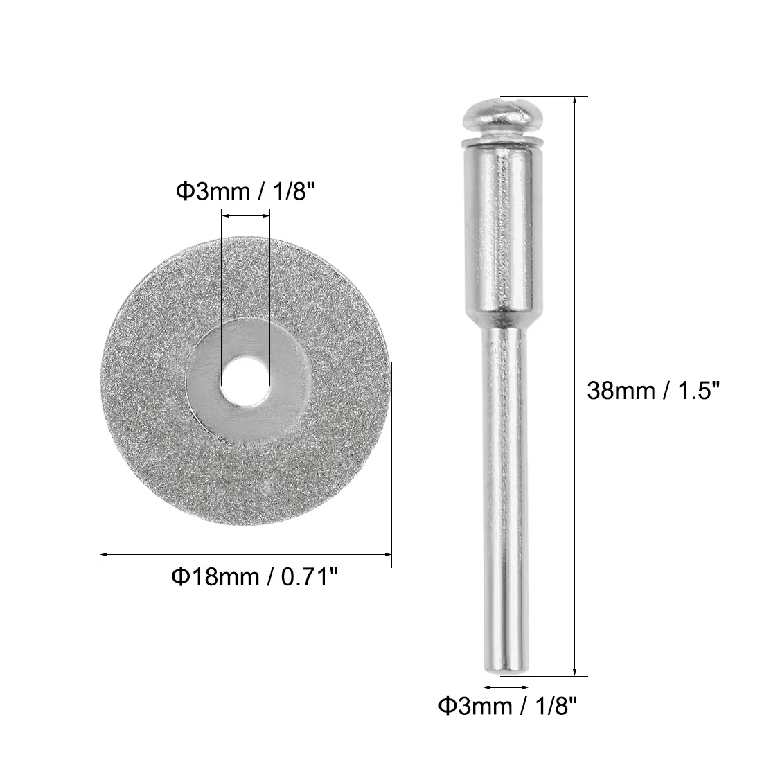 10pcs 18mm Diamond Coated Rotary Cut Off Grinding Wheel Discs W 1/8" Mandrel