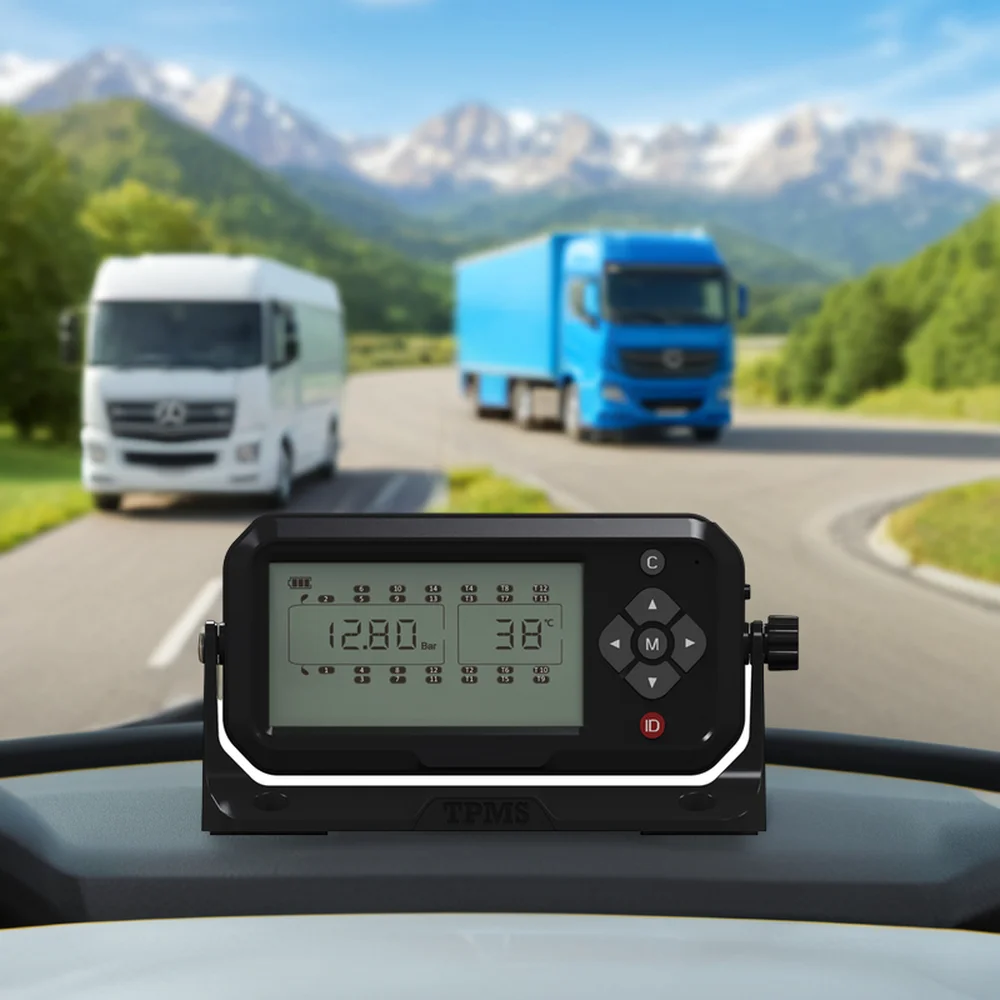 

16-Wheel 8V1 External Sensors TPMS for Trucks Real-Time Automatically Identification Replaces Tire Pressure ing System