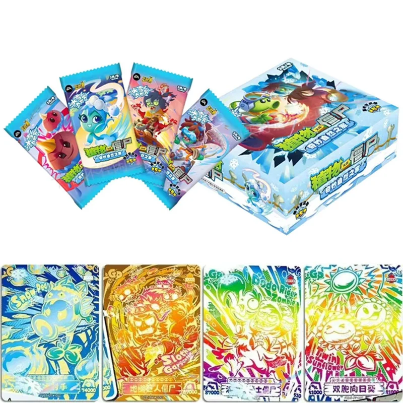 KAYOU Genuine Plants Vs. Zombies Cards Wonderful Nature Journey Super Time Adventure Ice and Snow World Series Collection Cards