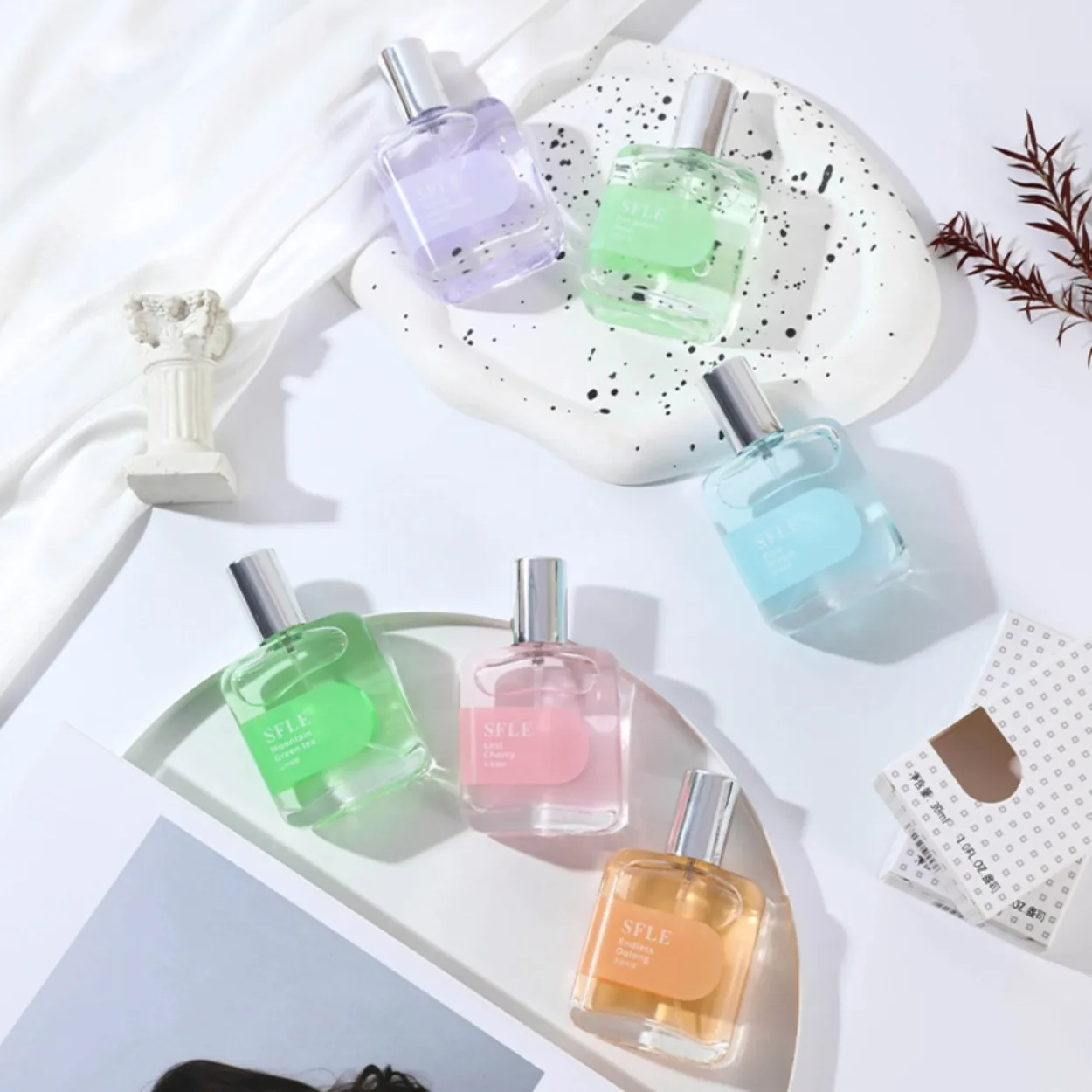Aroma refrescante a té verde de 50 ml, fragancia ligera de larga duración, exclusivo de verano, aroma duradero, perfume para hombre, colonia para mujer