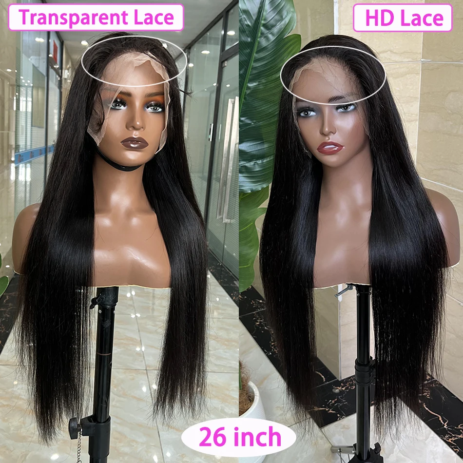 

13x4 Hd Lace Frontal Wigs Straight Human Hair Preplucked Transparent Lace 200 Density Full Vietnamese Natural Color Raw Hair Wig