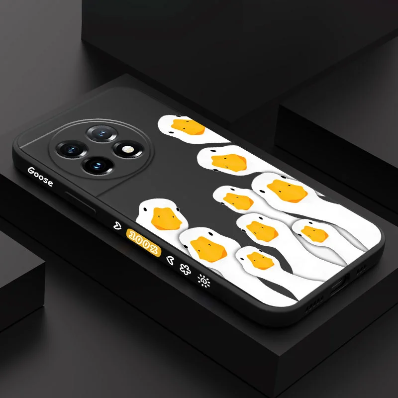 

Social Duckling Phone Case For Oneplus 12 12R 11 11R 10 10R 10T 9R 9RT 9 8T 8 7 7T Pro 5G Liquid Silicone Cover