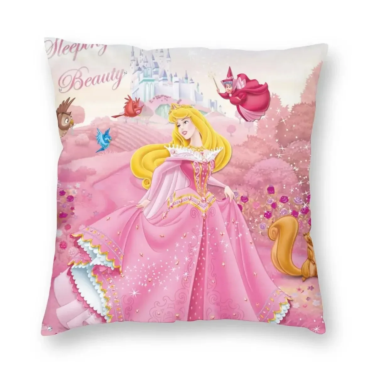 Disney Princess Pillowcase Christmas Pillowcase Living Room Sofa Super Soft Cushion Cover Princess Room Home Decoration