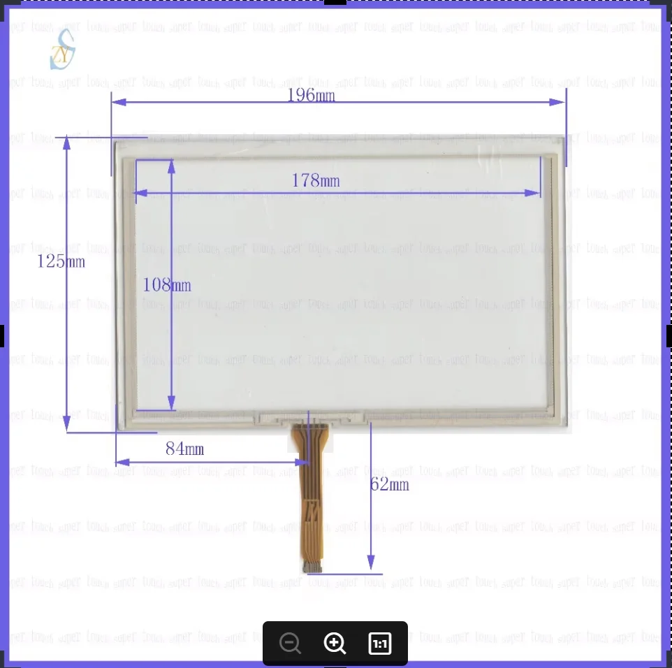 

ZhiYuSun 196mm*125mm NEW 8.5 inch Touch Screen glass 5 wires resistive USB touch panel overlay kit 196*125 TOUCH SCREEN