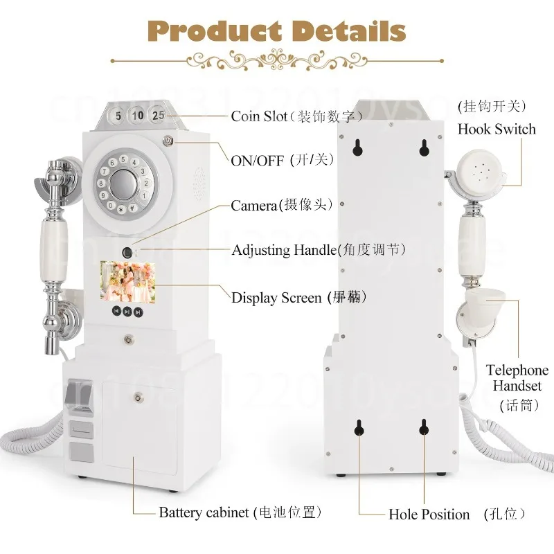 2026 Portable White Audio Guestbook Design Video Audio Guestbook Ornaments view 2