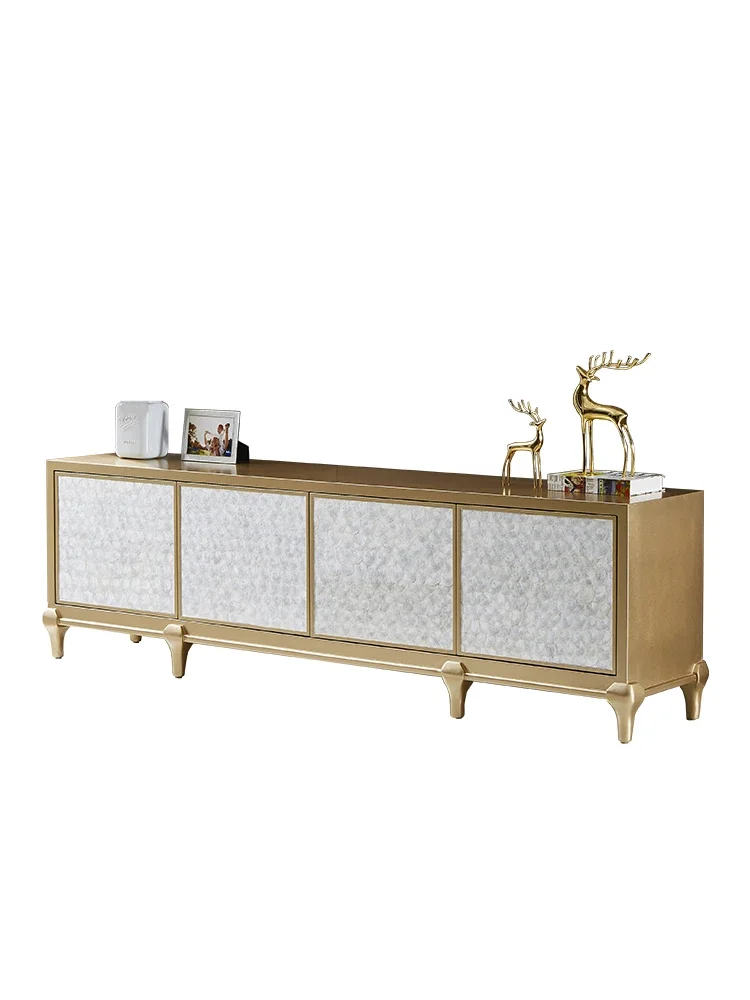 

TV Cabinet and Tea Table Combination American Curio Cabinet High-Grade Floor Cabinet