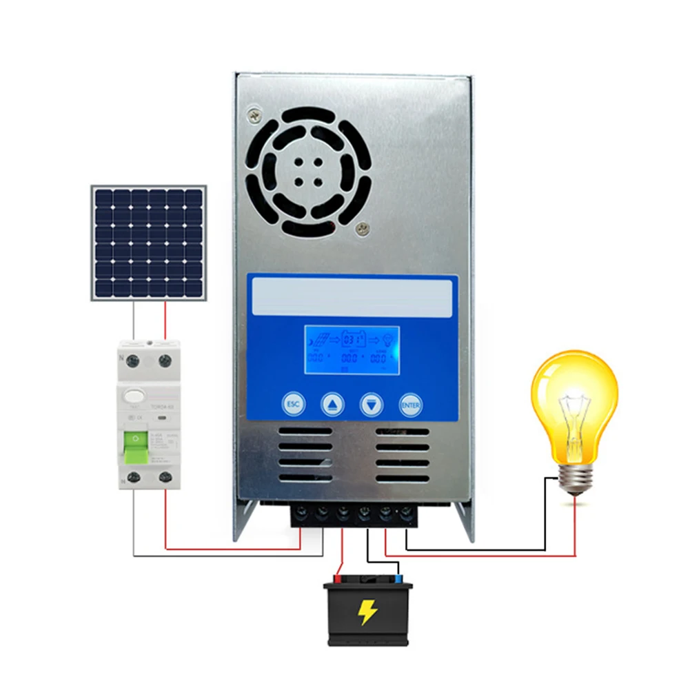 MPPT Solar Charge Controller 40A 60A For 12V 24V 36V 48V DC Battery Regulator High-performance Controller  For RVs Boats