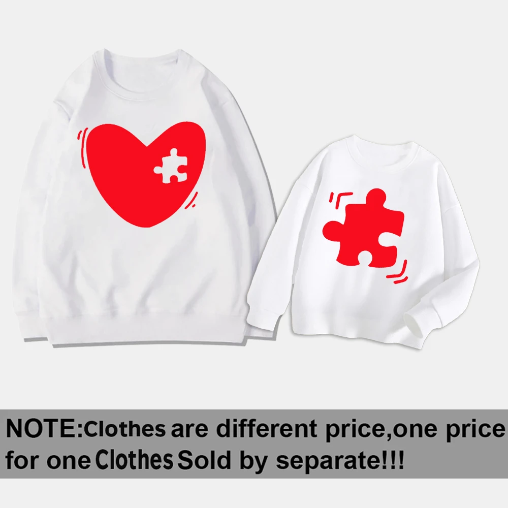 Valentine\'s Day Family Matching Outfits Mommy Sweatshirt Kids Crewneck Pullover Top Family Clothes Valentine Party Outfits Gifts