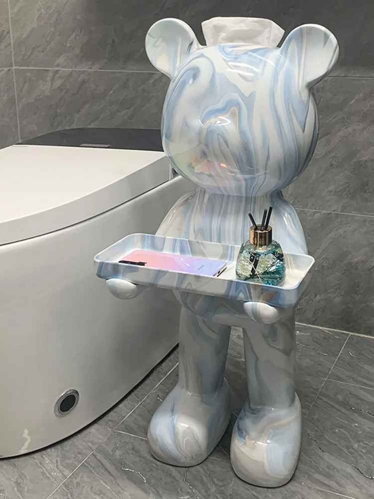 Sculpture Creative Living Room Tissue Box Storage Tray Roll Paper Shelf Floor Decoration Toilet Paper Box Statue Ornament