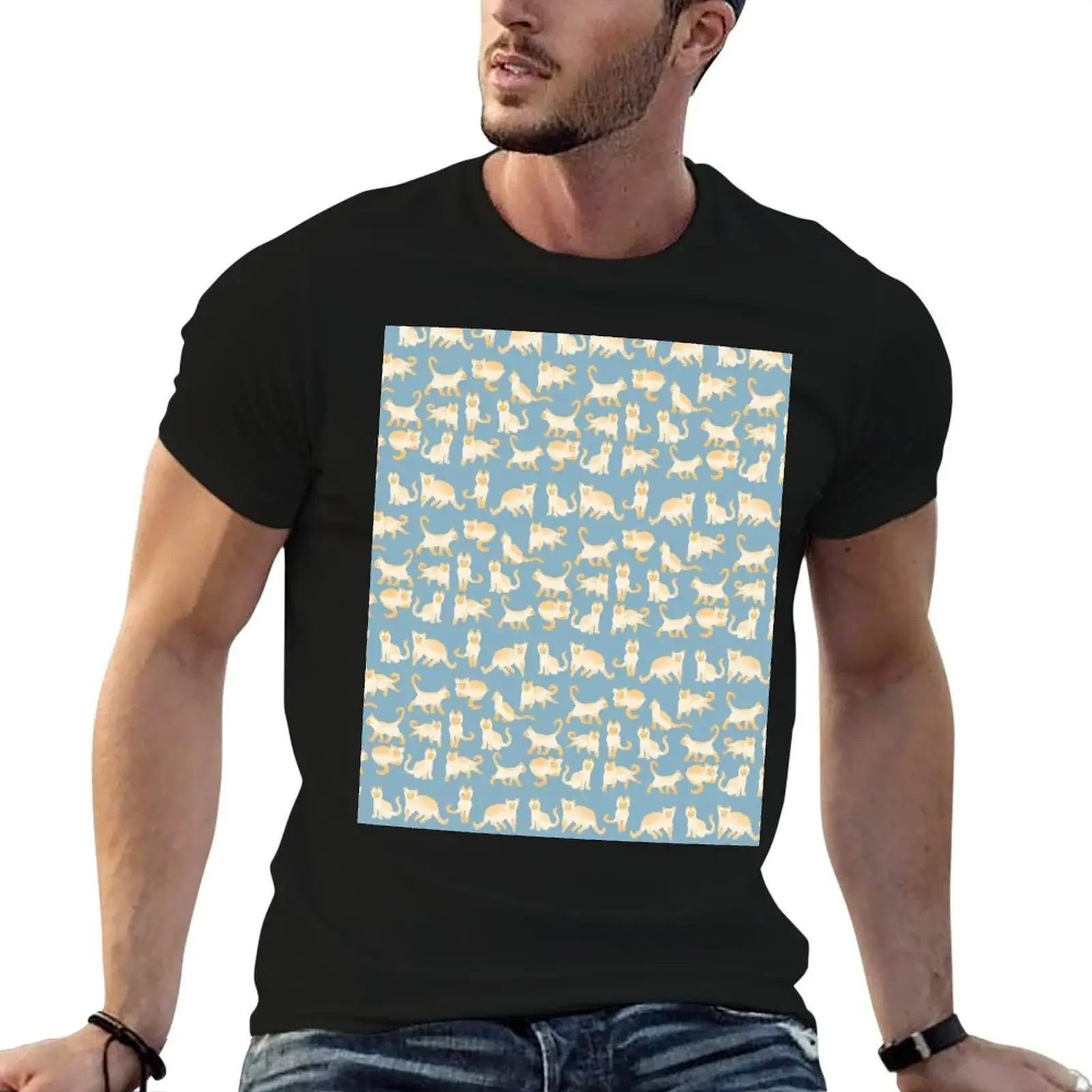 

Flame Point Siamese Abstract Pattern T-Shirt cute clothes sweat blue archive mens clothing