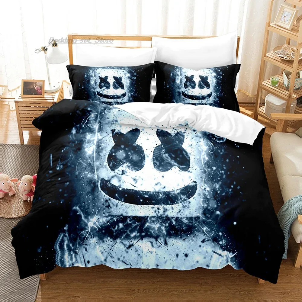 Marshmallow dj Bedding Set Single Twin Full Queen King Size Bed Set Aldult Kid Bedroom Duvetcover Sets 3D Print Hip Hop