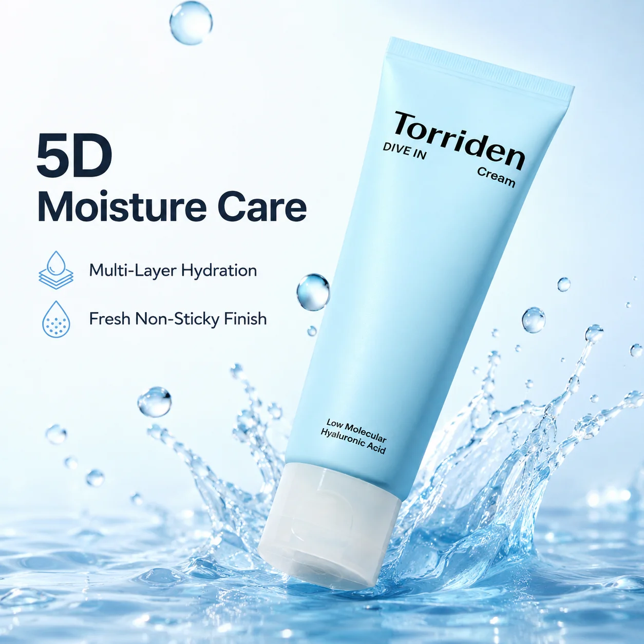 Torriden Hyaluronic Acid Facial Cleanser - High Moisturizing Deeply Hydrate Soothing & Calming Improve Dull Skin Tone Non-Greasy