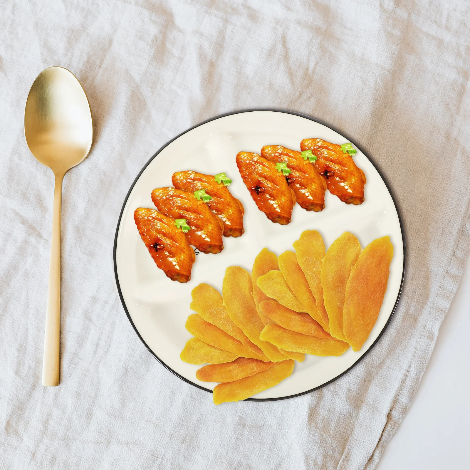 

Керамическая разделенная тарелка, простой дизайн, гладкая поверхность для фруктов, десертов, закусок, сервировочное блюдо для дома, ресторана, кухни