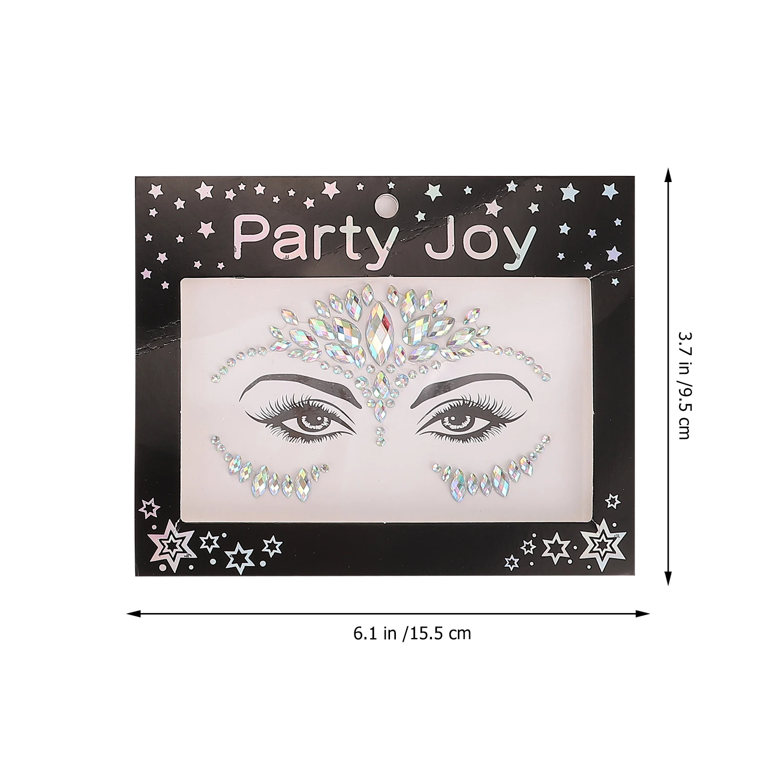 

Rhinestone Stickers 4 Sheets Acrylic Face Jewels Gems Decal Eyebrow Woman Nail Art Festive Clothing Music Parties Dance