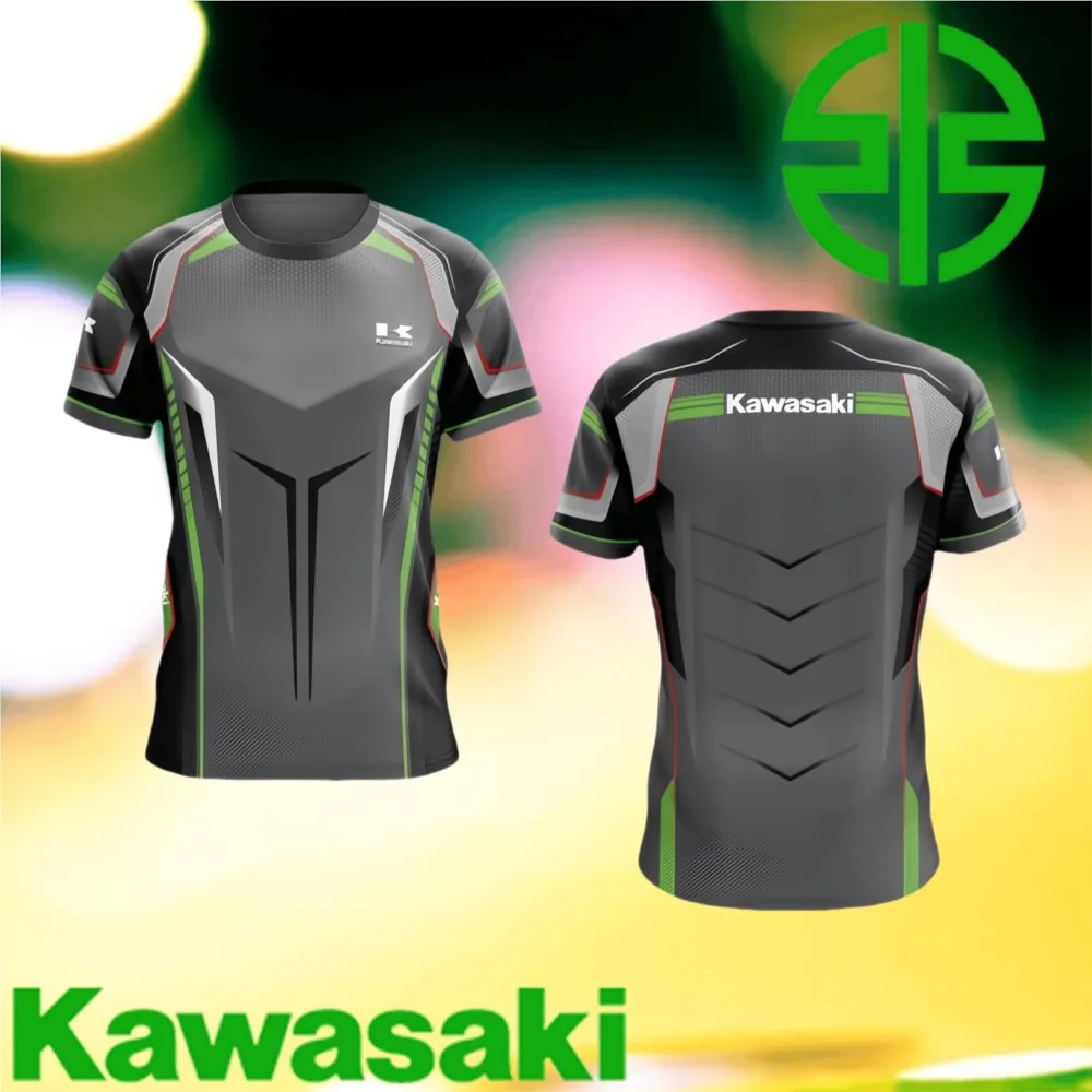 

Kawasaki High Motorcycle MotoGP Racing Team Quick-Drying T-Shirt Men's Women's Breathable Quick-Drying Sweat-Absorbing Jersey