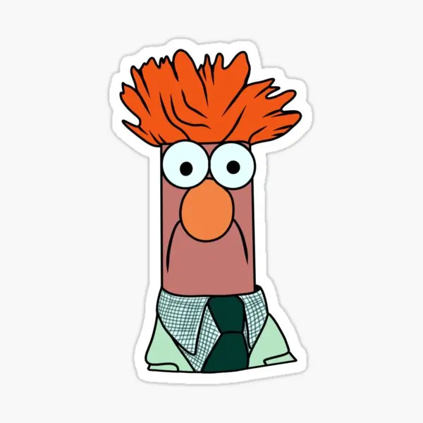 Meep Muppet  5PCS Stickers for Water Bottles Anime Cartoon Laptop Car Stickers Living Room Window Bumper Luggage Home Kid