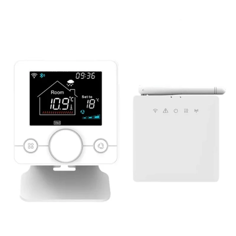 

Y19A Smart RF433 Беспроводной термостат Wi-Fi Программируемый регулятор температуры для комнатного газового котла и голоса Alexa (T7W) Легко в использовании