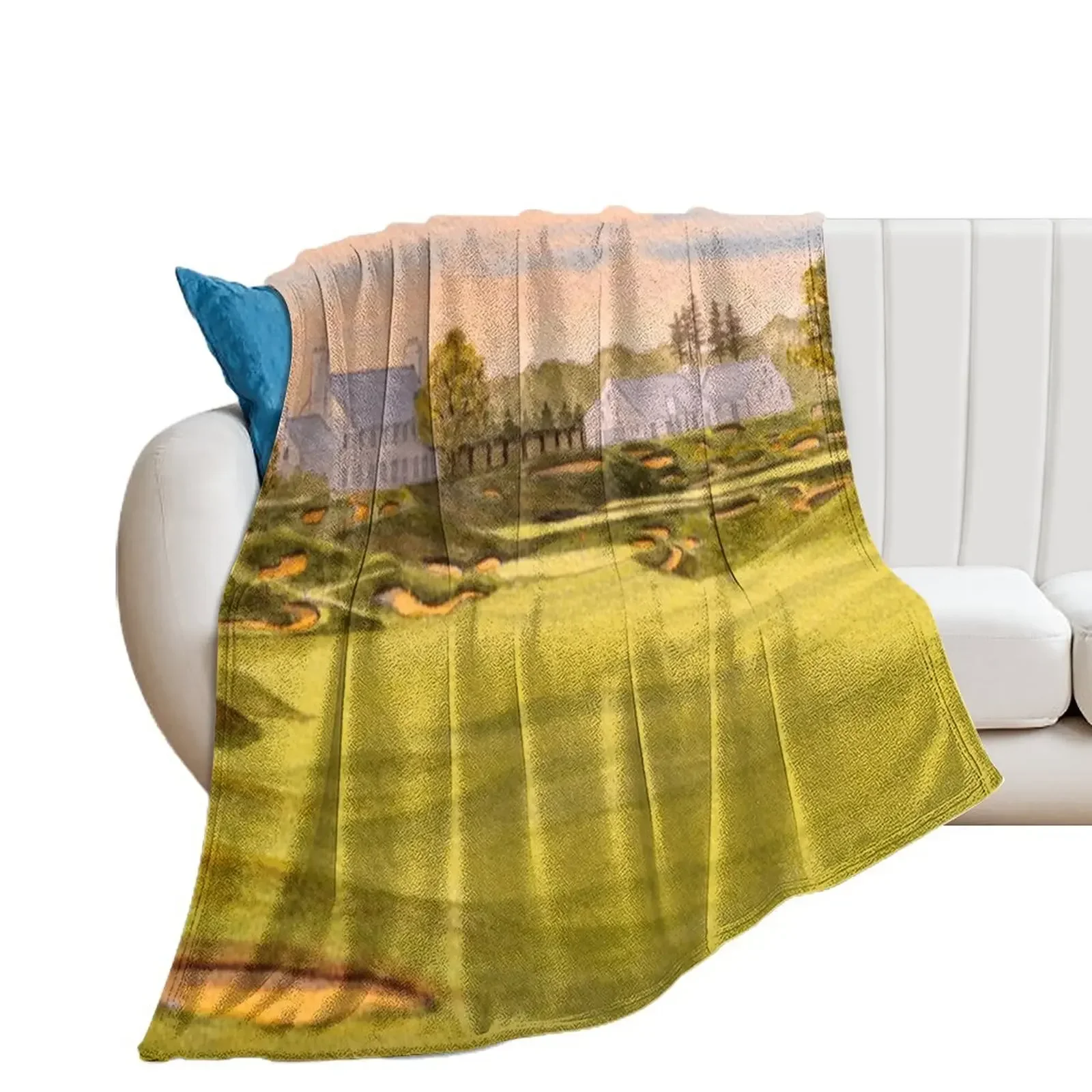 

Whistling Straits Golf Course 9th And 18th Greens Throw Blanket decorative Moving Picnic Personalized Gift Blankets