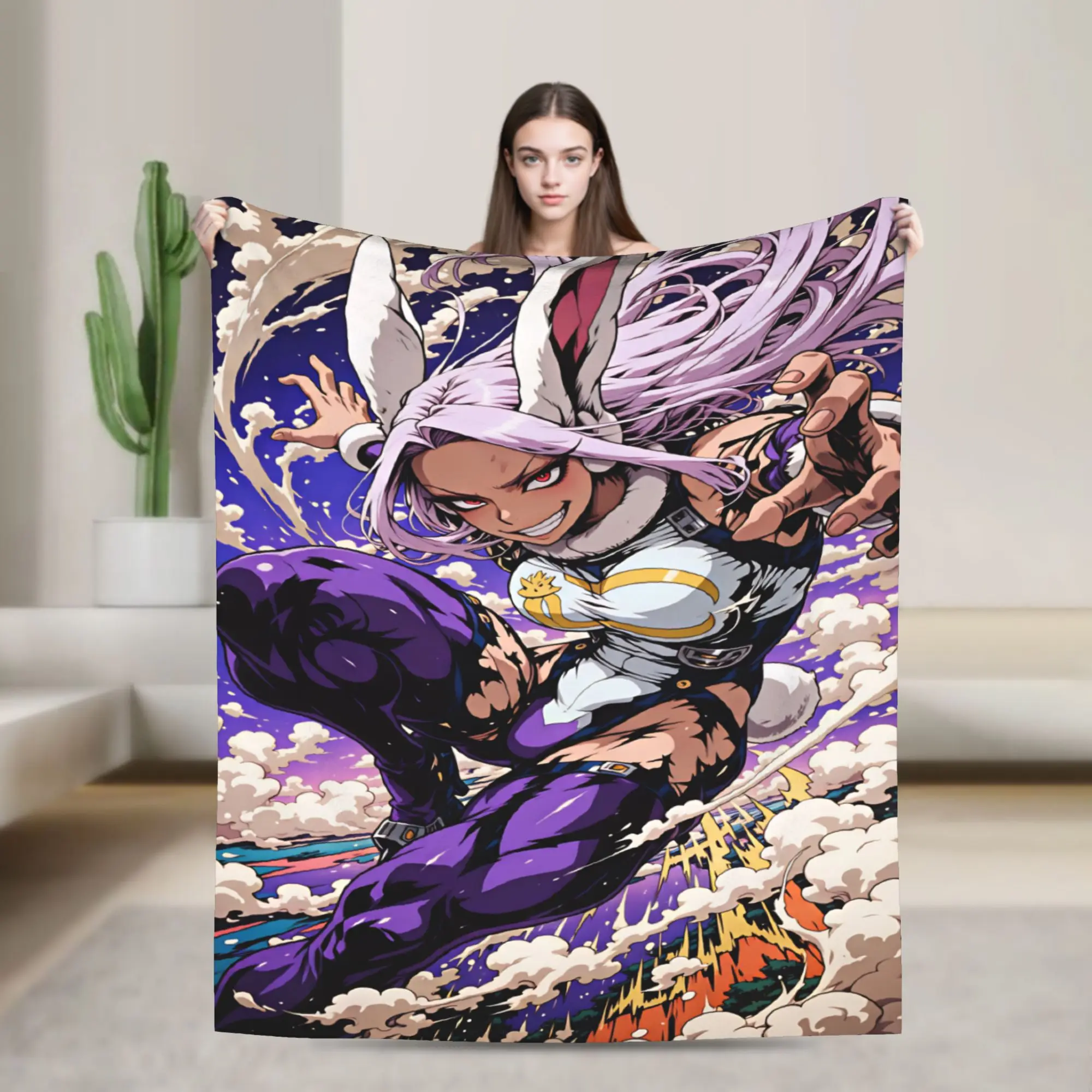 Rabbit Hero Mirko  Blanket Quality Super Warm  Throw Blanket Winter Airplane Travel Bedroom Graphic Bedspread