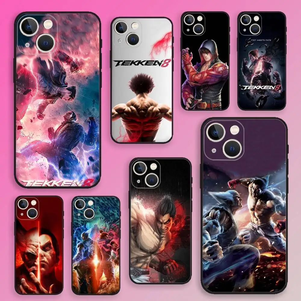 

Game T-Tekken 8 Phone Case For iPhone 16,15,14,13,12,11,Plus,Pro Max,XS,X,E,SE,Mini Soft Silicone Black Cover