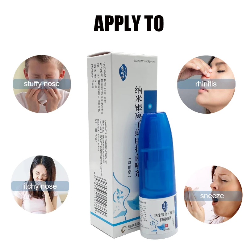 10pcs Nano Silver Ion Propolis Antibacterial Spray Nasal Cure Rhinitis Sinusitis Nose Spray Bottle Anti-snore Apparatus Health