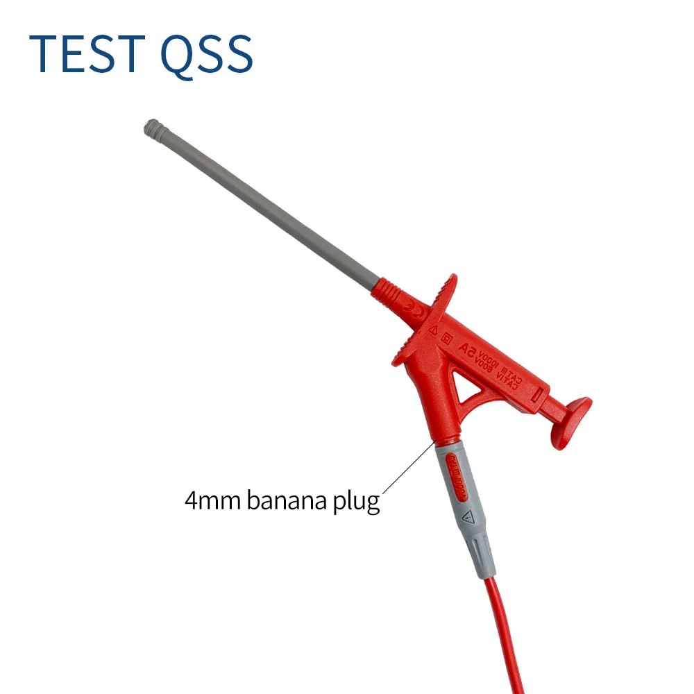 QSS Quick Test Hook Clip Professional Insulated High Voltage Flexible Grabber Testing Probe 4MM Banana Socket Q.30042