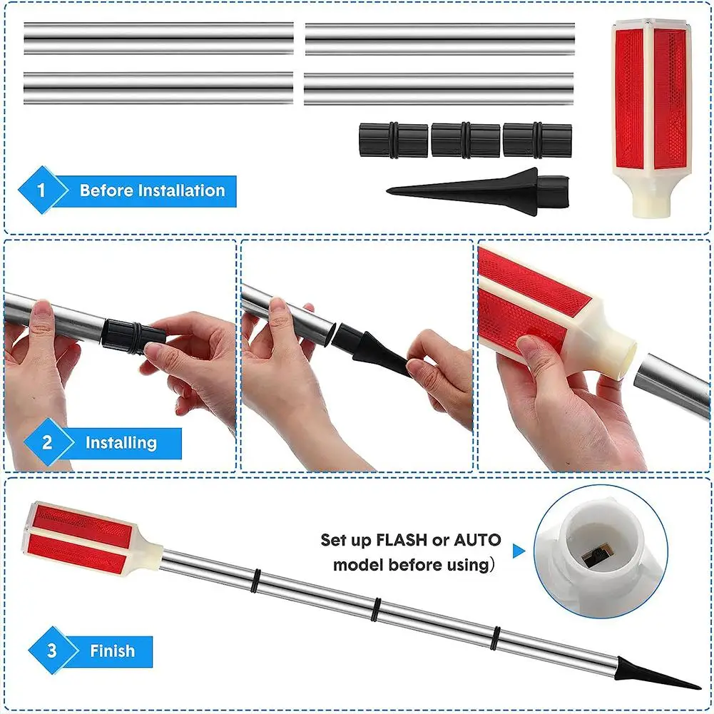 5 Stück solar betriebene Auffahrt Lichter Auffahrt Marker Landschaft Auffahrt Reflektoren für Schnees traße Outdoor Yard