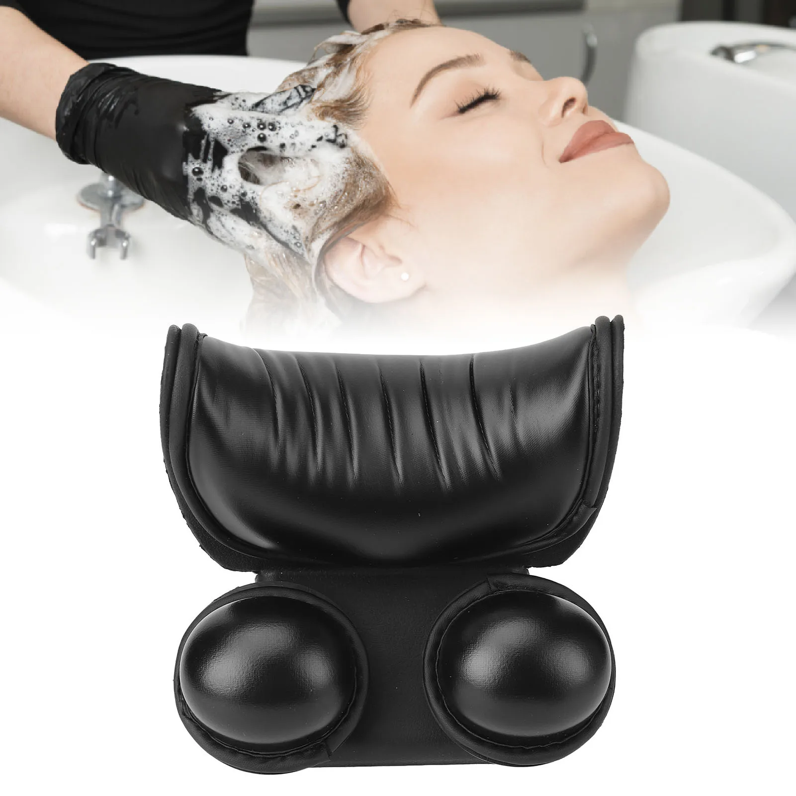 Oreiller ergonomique doux et étanche en forme de U pour salon de beauté, bol de shampoing, assistant de spa pour cheveux