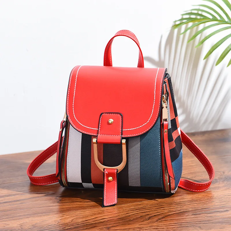 Women's backpack 2022 new Korean fashion back bag Soft leather leisure fashion travel large capacity schoolbag