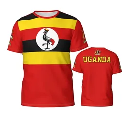 Fashion New Uganda Flag Graphic 3D Print T-shirts Uganda Emblem Trend Men’s Sports Tops  National Day Gifts Personalized Tee