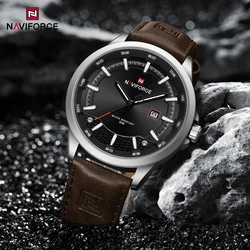 NAVIFORCE New Design Watches for Men Comfortable Genuine Leather Japanese Movement Date Waterproof Wristwatch Gifts for Man 2025