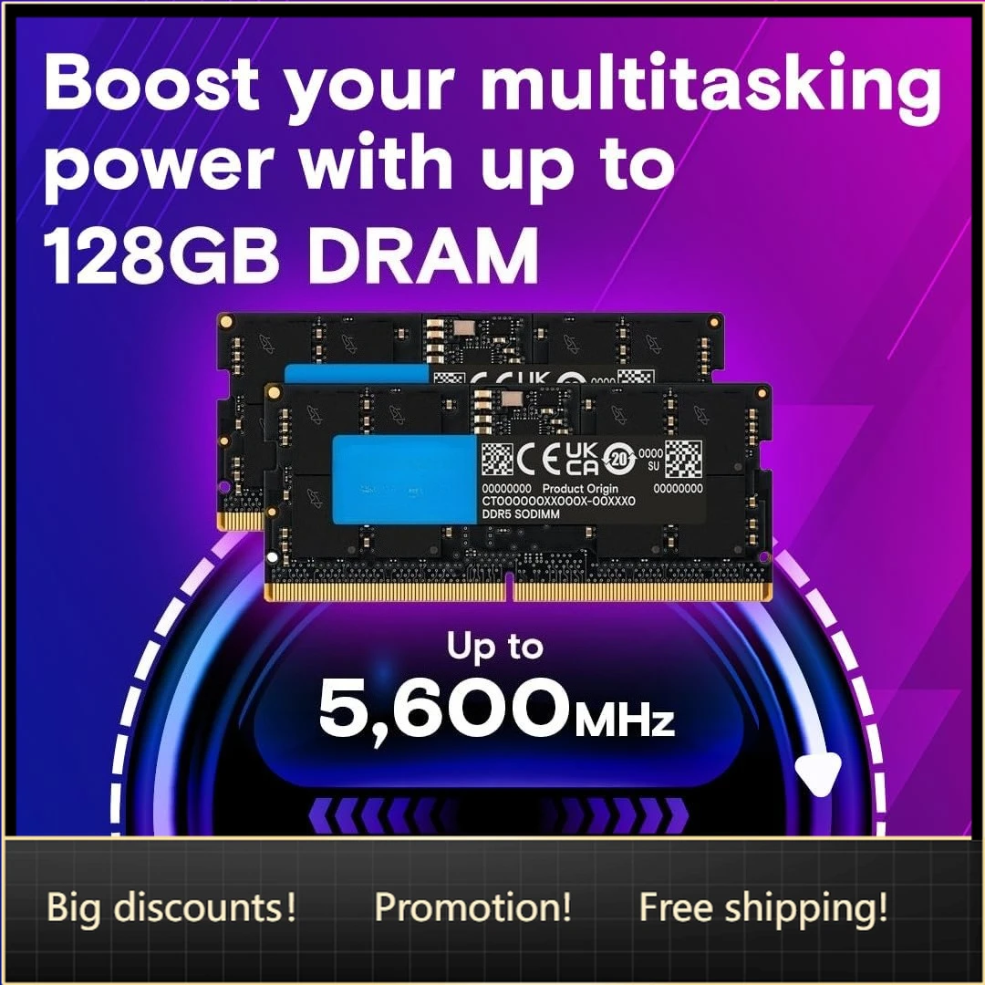 Memória RAM DDR5 64GB Laptop: Velocidade e Potência Máxima