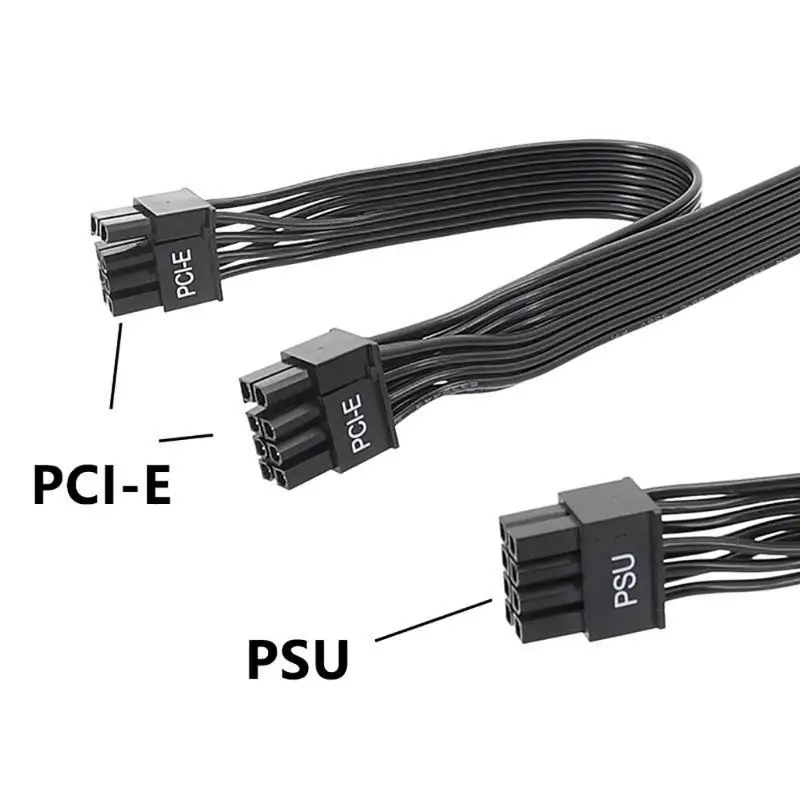 Y1UB PCIe 8pin To 6+2Pin Power Supply Cable GPU 8 Pin To Two 6+2 PSUs Modular Cable