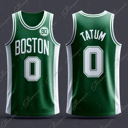 2024 New Champion Celtic Style No. 0 Tatum Basketball Jersey For Kids Boy Man Sleeveless Training Competition Tops Clothing